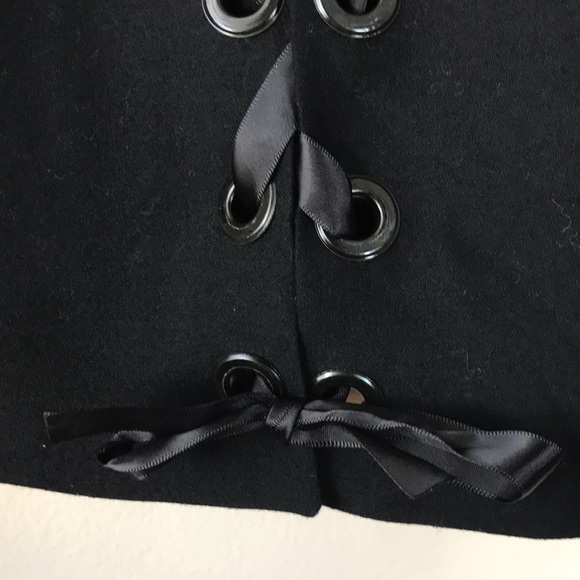 I-AM-ZOE by Otilia Mendez long sleeve wool mini lace up shift dress sz m… - Picture 6 of 11